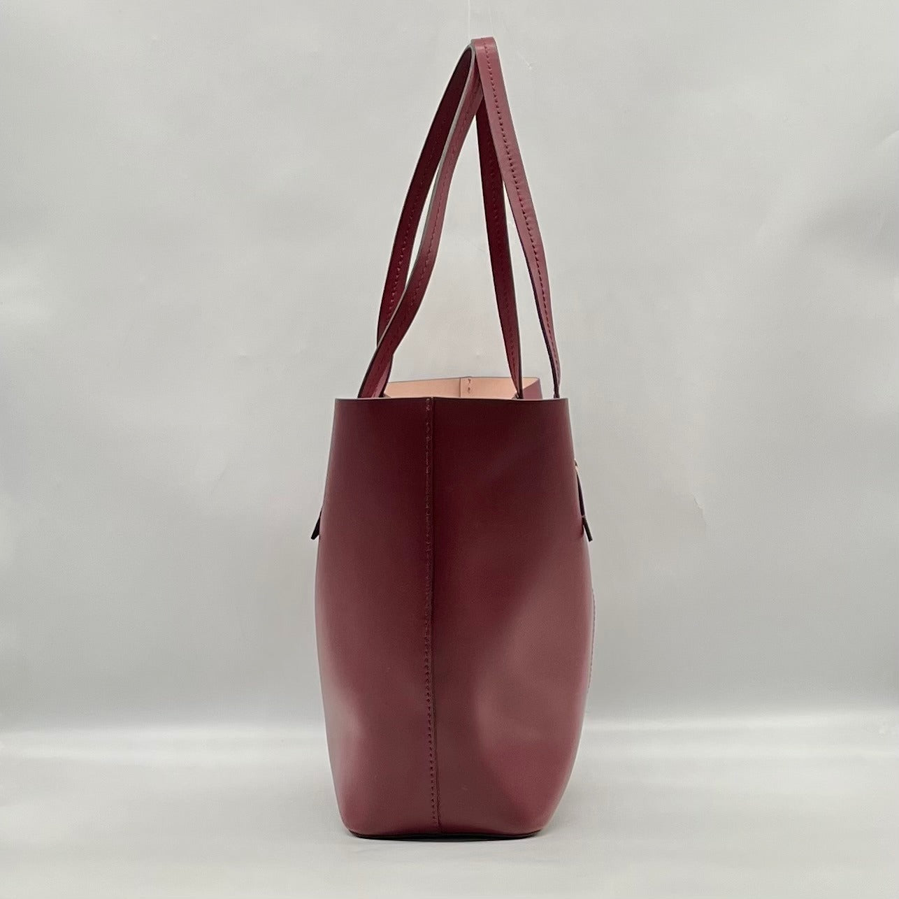J. Crew Burgundy Leather Tote Bag
