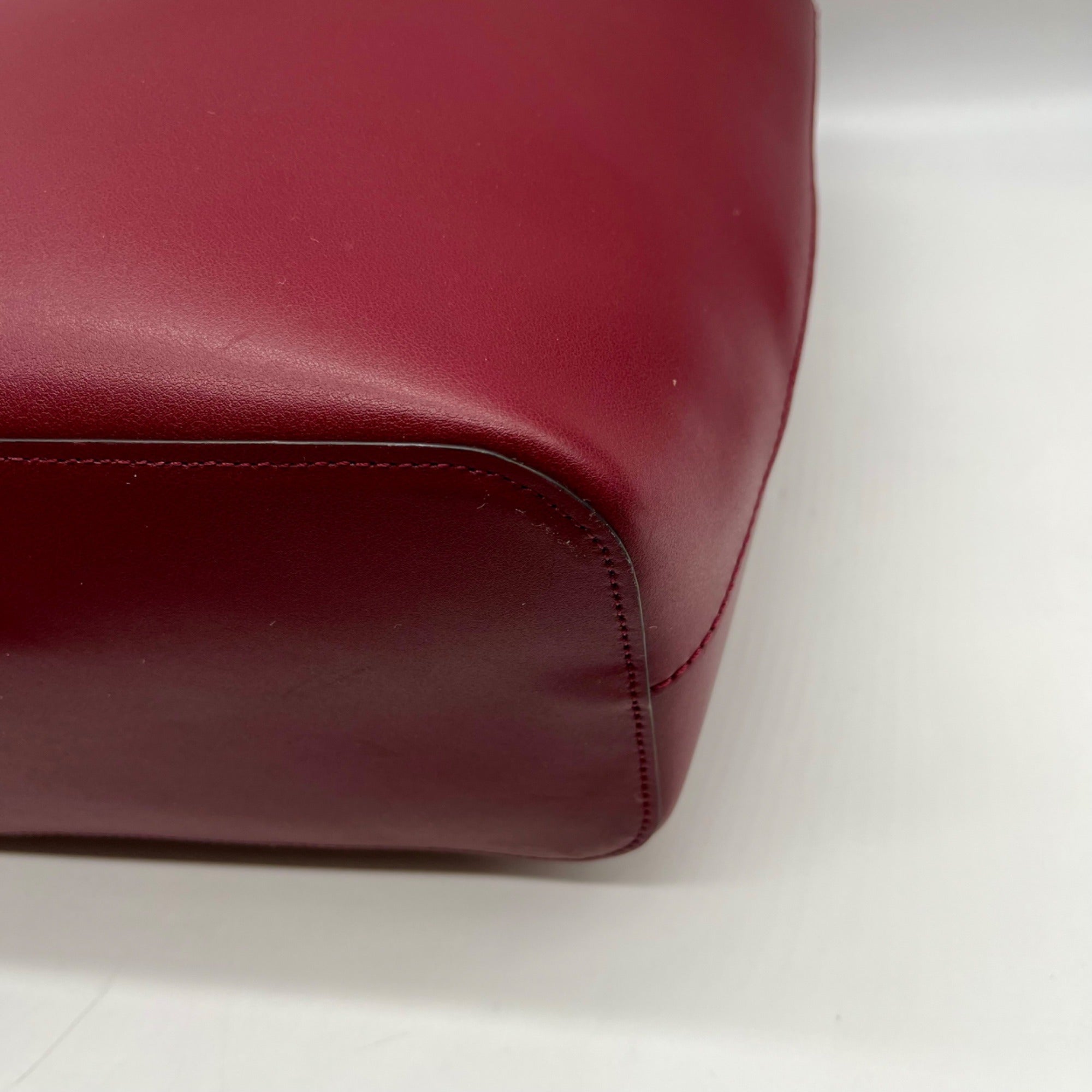 J. Crew Burgundy Leather Tote Bag