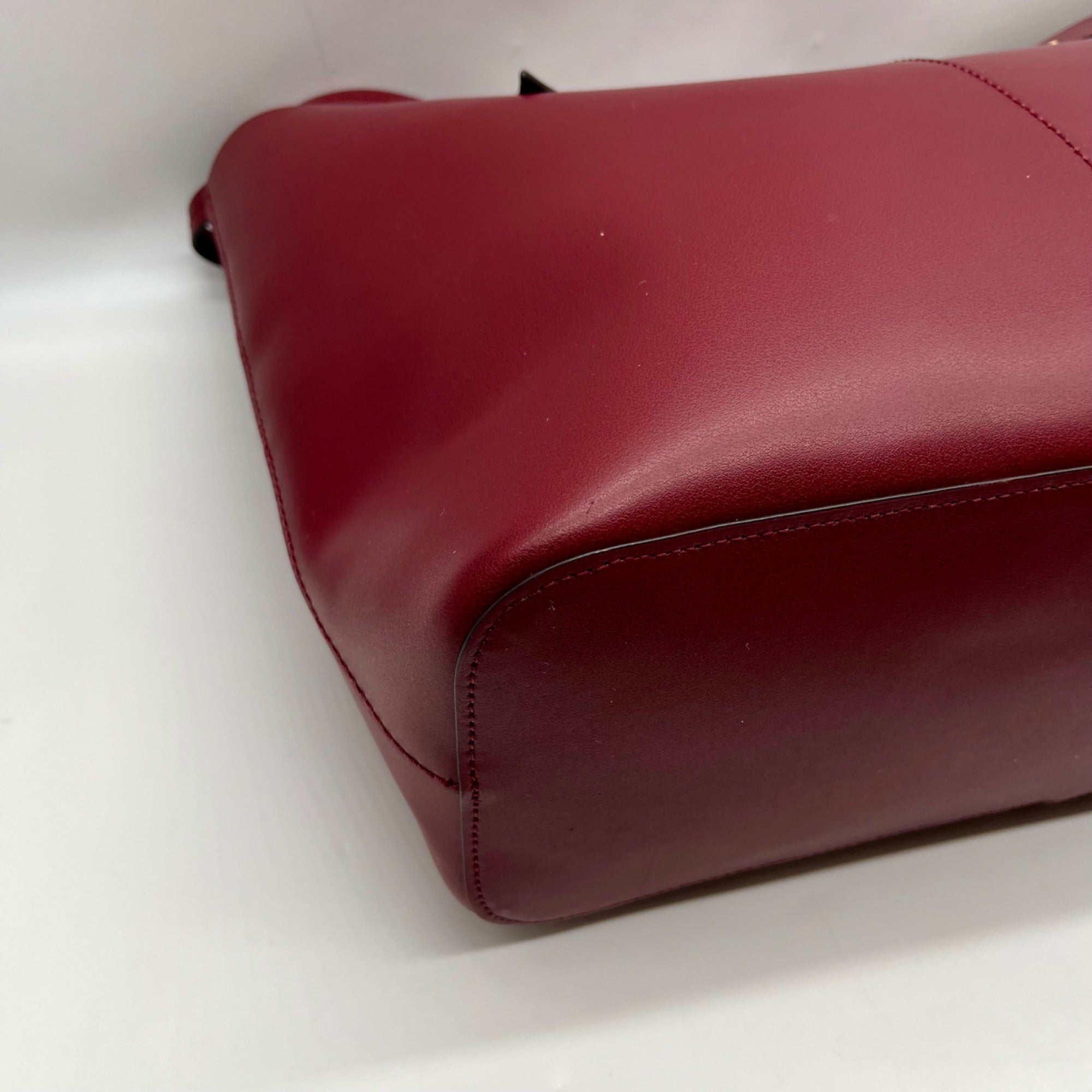 J. Crew Burgundy Leather Tote Bag