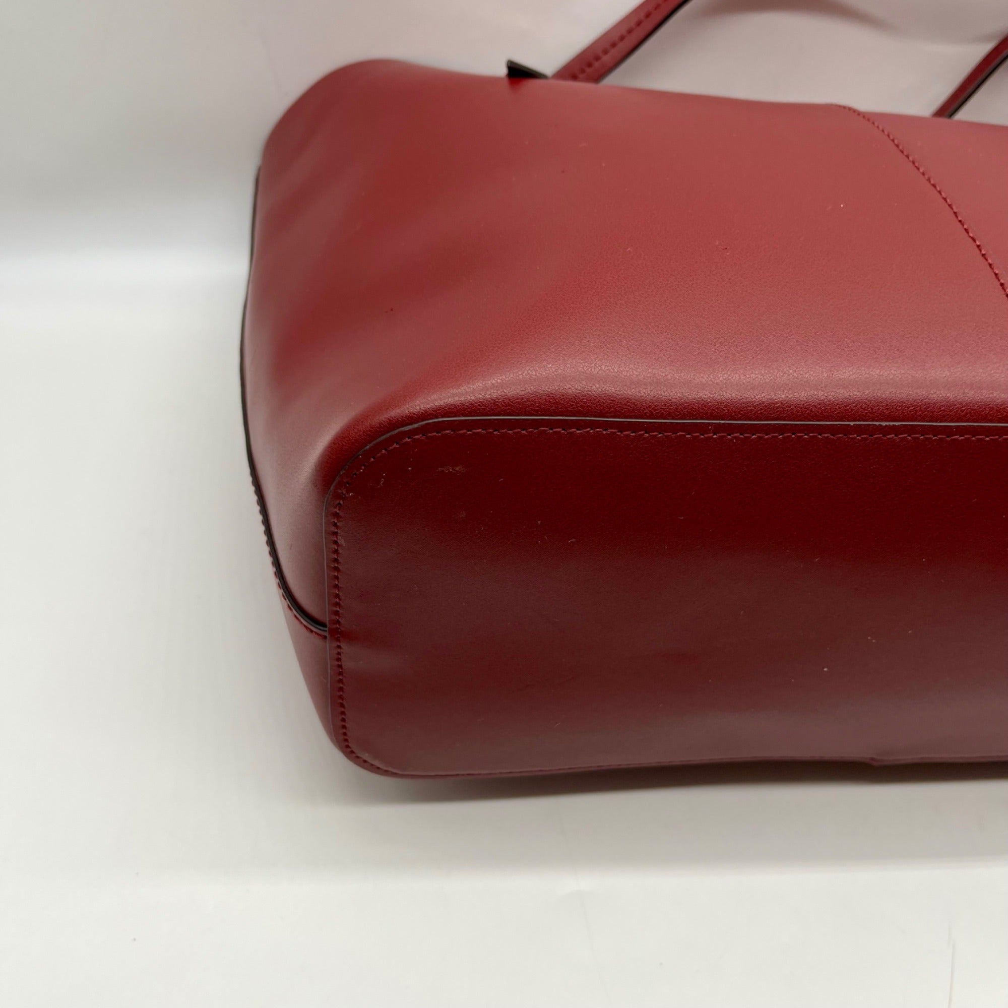 J. Crew Burgundy Leather Tote Bag