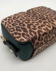 Kate Spade Candid Metallic Leopard Italian Leather Medium Camera Bag