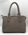 Miztique Gray Pebbled Satchel Bag