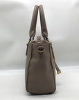Miztique Gray Pebbled Satchel Bag