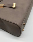 Miztique Gray Pebbled Satchel Bag