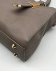 Miztique Gray Pebbled Satchel Bag