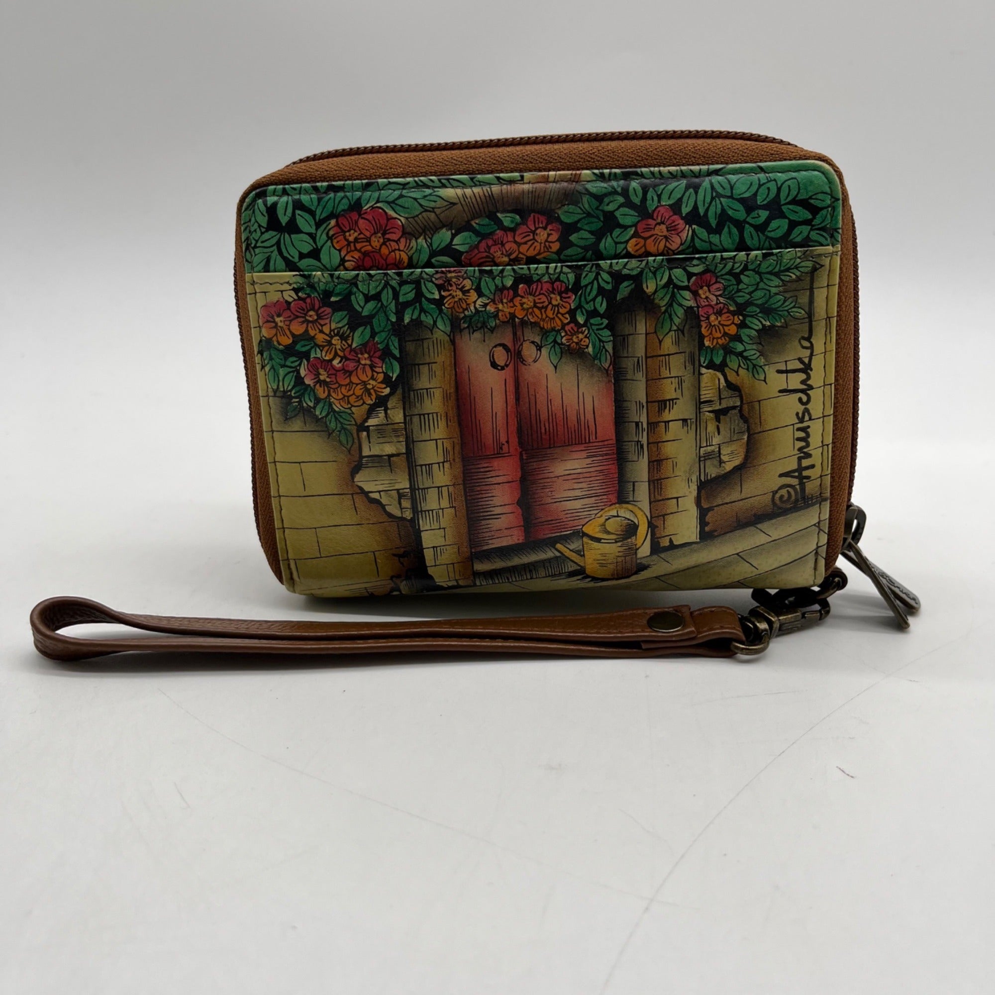 Anuschka Brown Hand-Painted Leather Bag