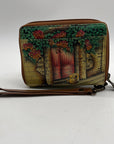 Anuschka Brown Hand-Painted Leather Bag