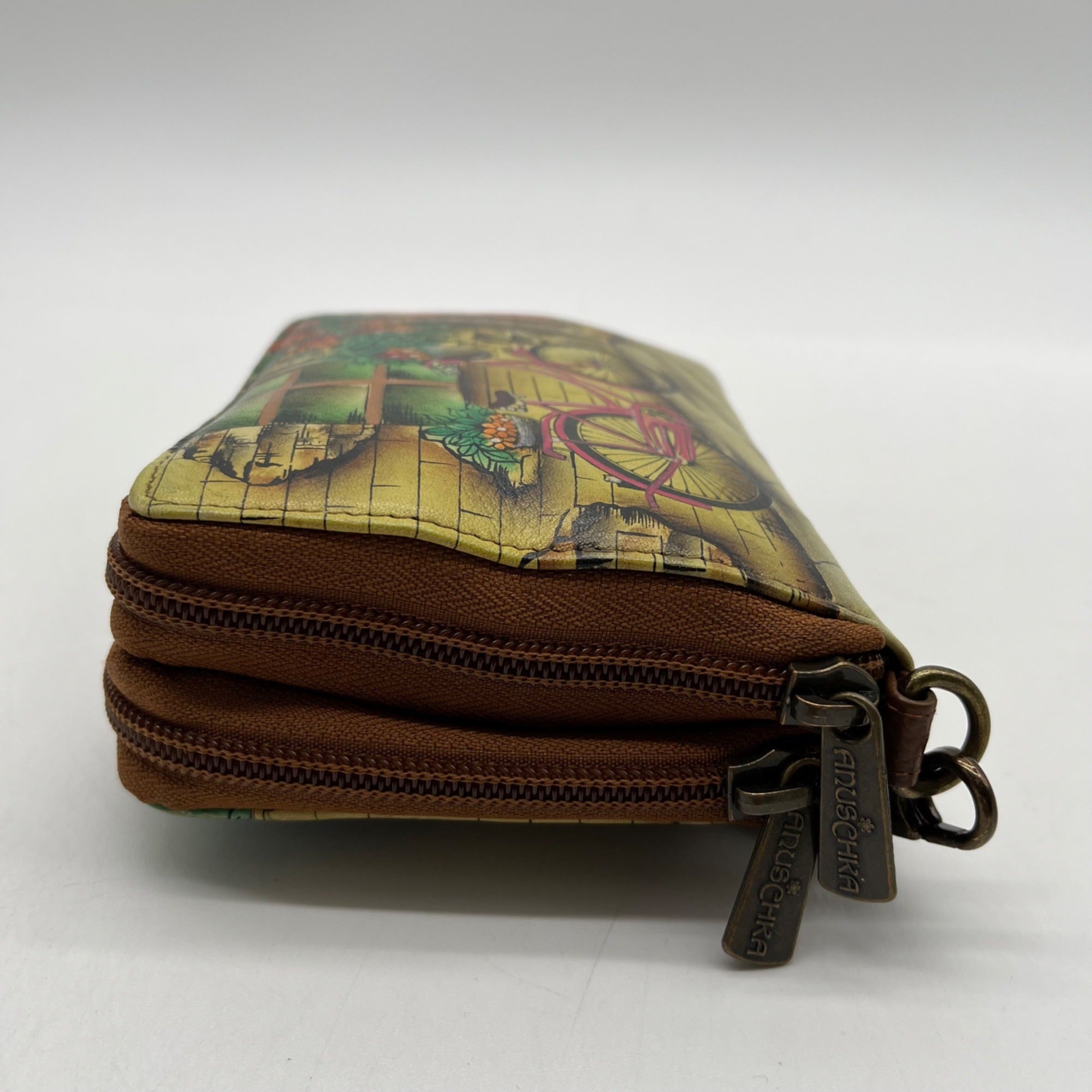 Anuschka Brown Hand-Painted Leather Bag