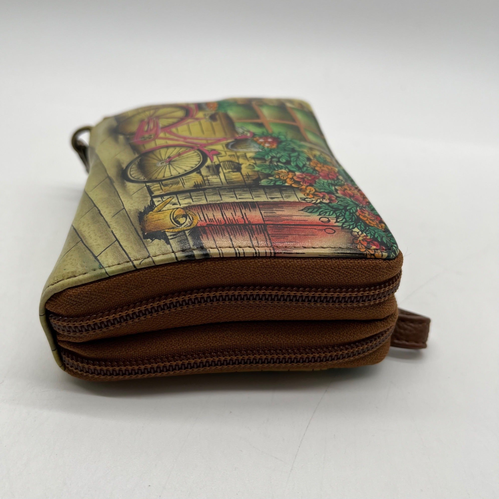 Anuschka Brown Hand-Painted Leather Bag