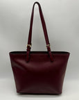 Michael Kors Purple Leather Medium Pocket tote Bag