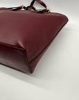 Michael Kors Purple Leather Medium Pocket tote Bag