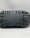 Aqua Madonna Gray Leather  Hobo Bag