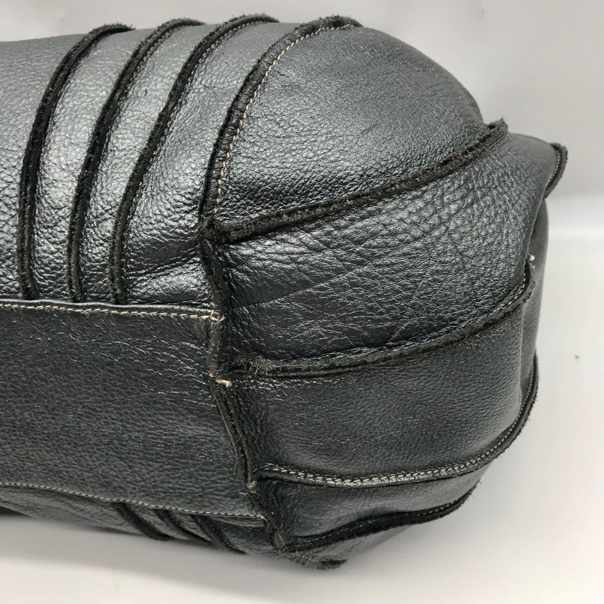 Aqua Madonna Gray Leather  Hobo Bag