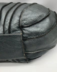 Aqua Madonna Gray Leather  Hobo Bag