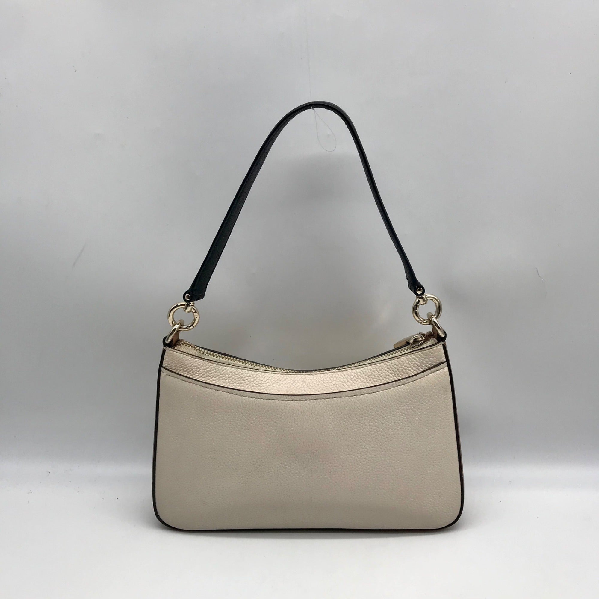 Kate Spade Beige And Brown Pebbled Leather Convertible Husdson Shoulder Bag
