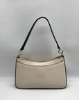 Kate Spade Beige And Brown Pebbled Leather Convertible Husdson Shoulder Bag