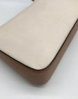 Kate Spade Beige And Brown Pebbled Leather Convertible Husdson Shoulder Bag