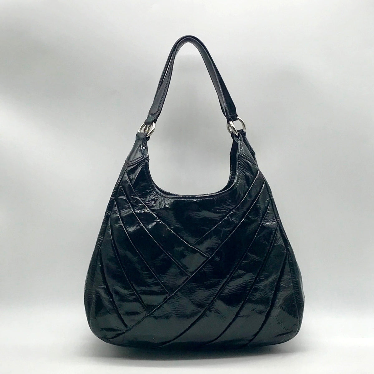 Coach Black Patent Leather Shoulder Bag-21301