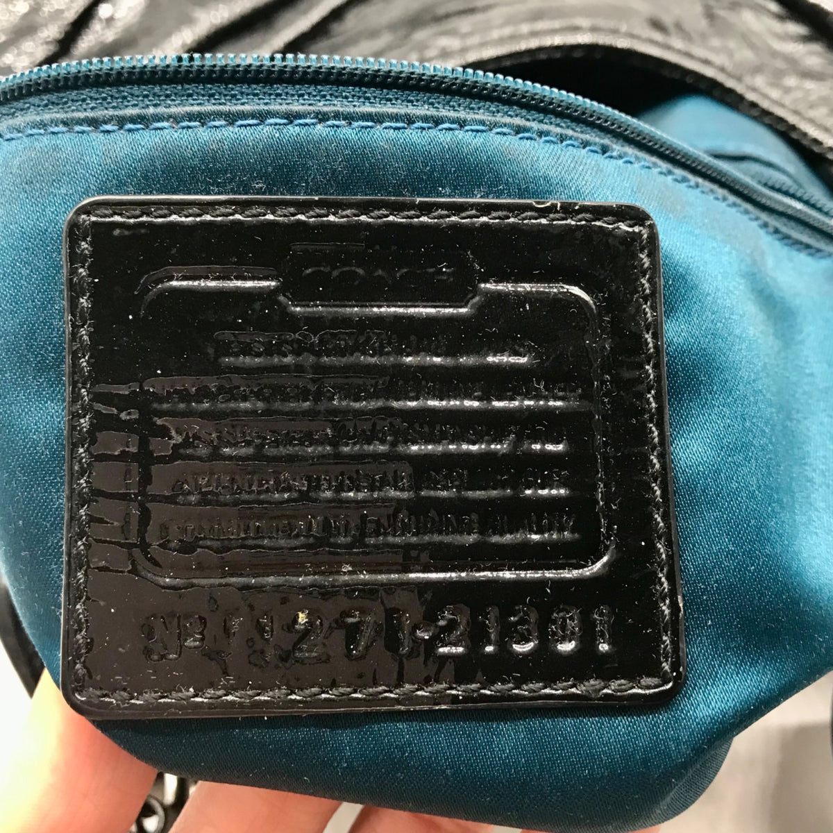 Coach Black Patent Leather Shoulder Bag-21301