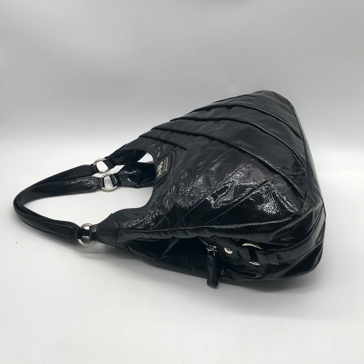 Coach Black Patent Leather Shoulder Bag-21301