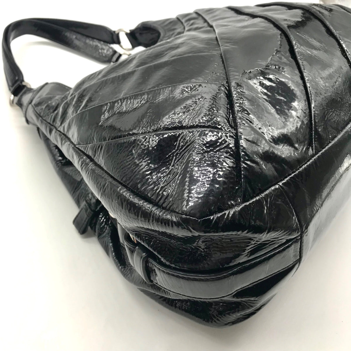 Coach Black Patent Leather Shoulder Bag-21301