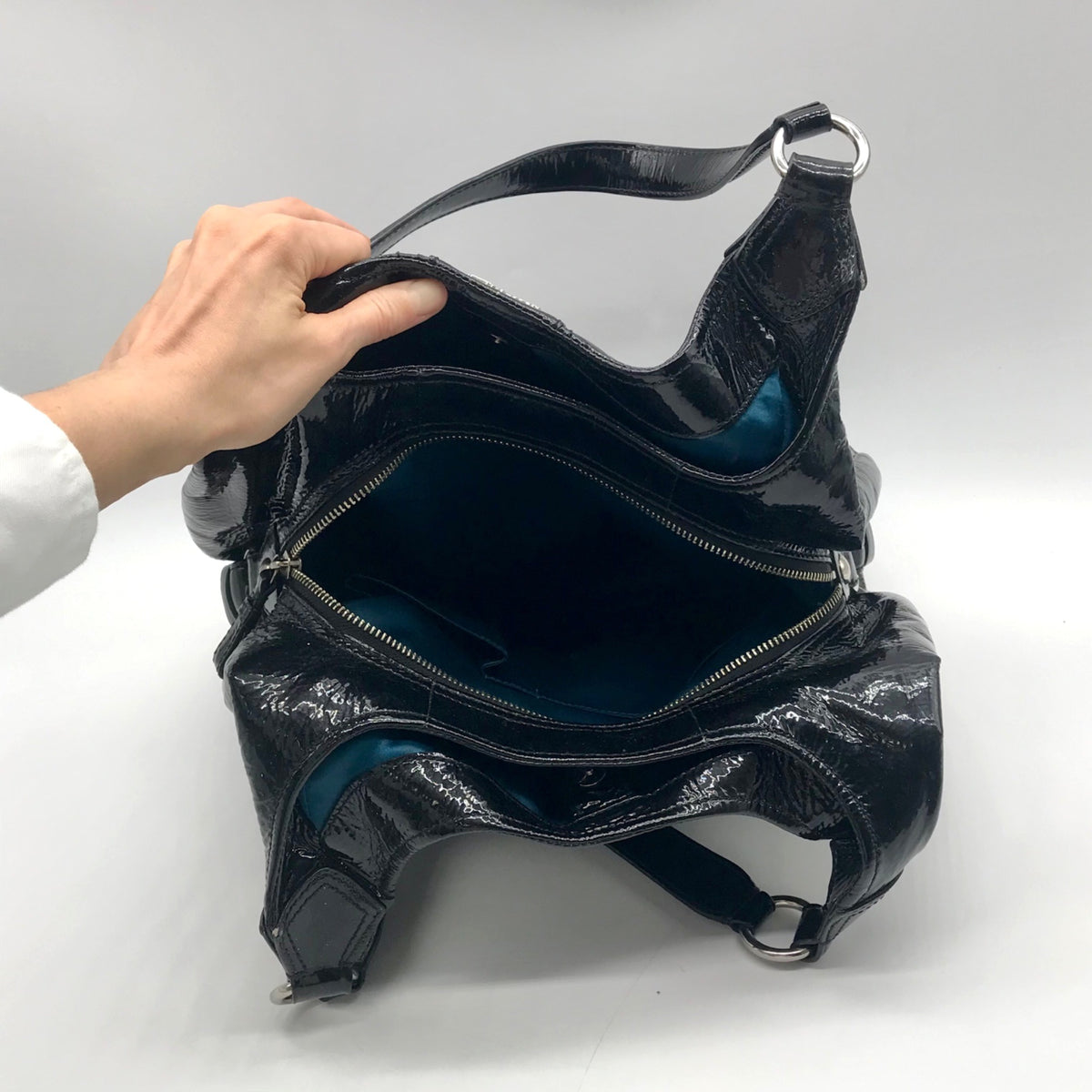Coach Black Patent Leather Shoulder Bag-21301
