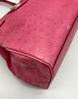 Kate Spade Pink Ostritch Leather Anisha Bexley Shoulder Bag