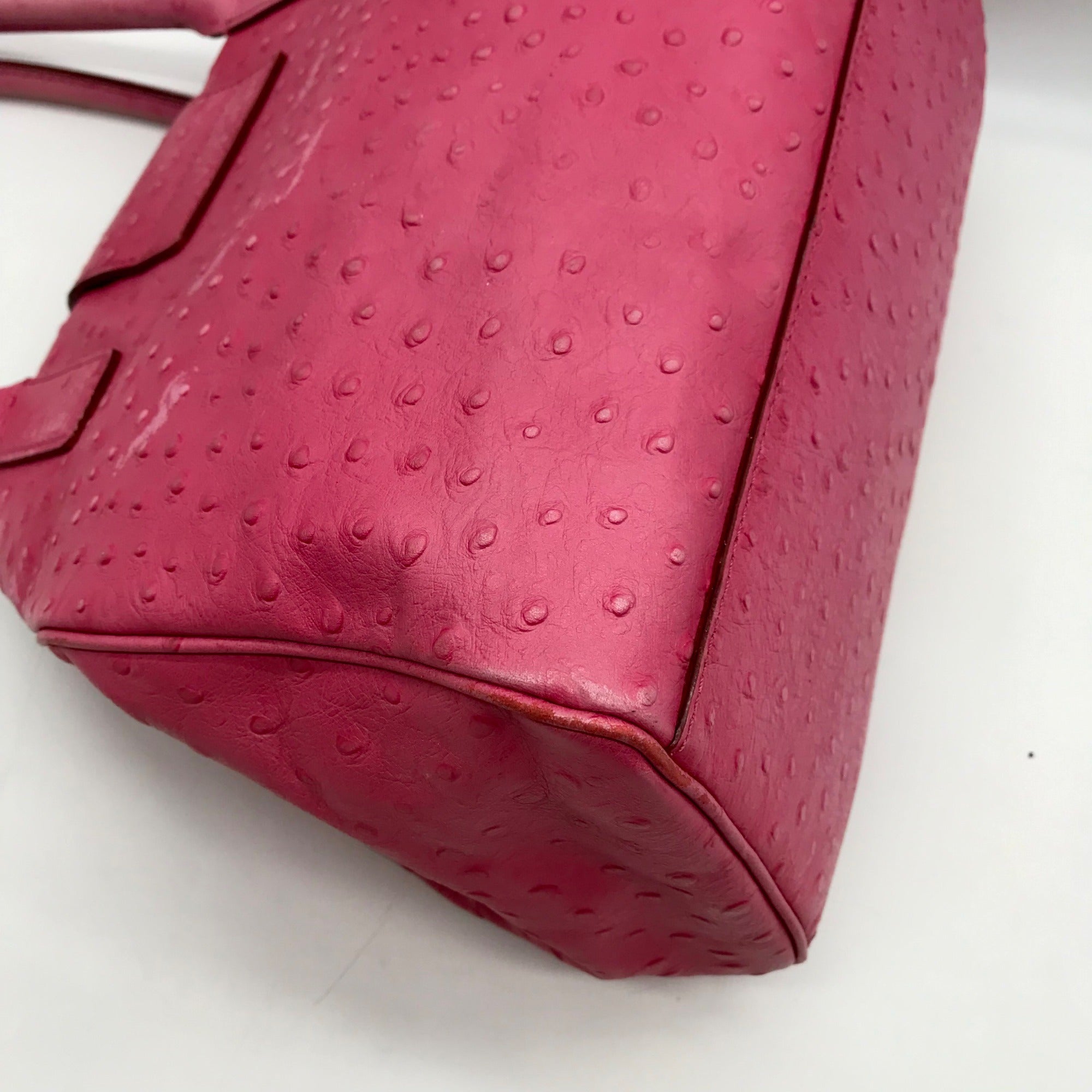 Kate Spade Pink Ostritch Leather Anisha Bexley Shoulder Bag