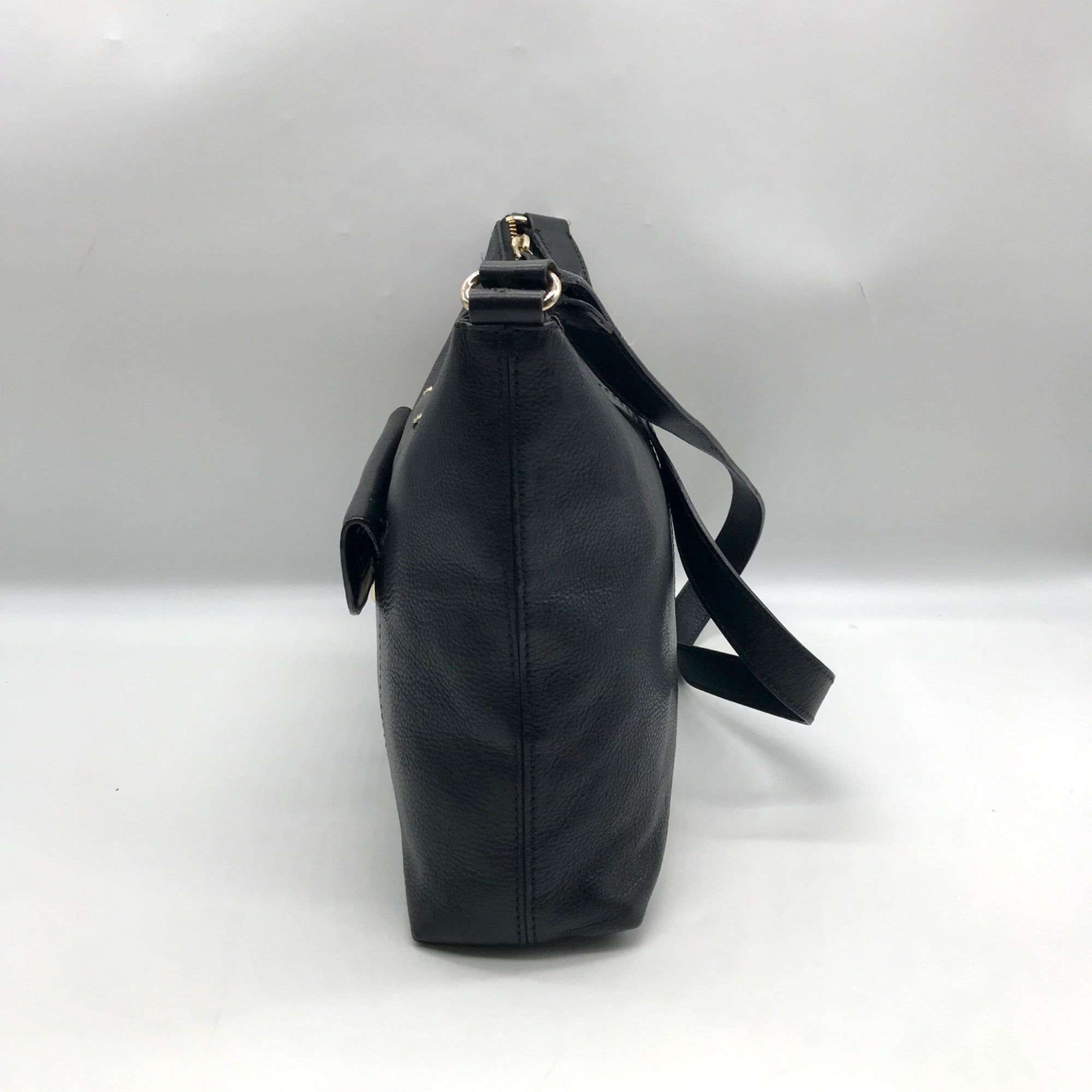 Kate Spade Black Pebbled Leather Serena Shoulder Bag