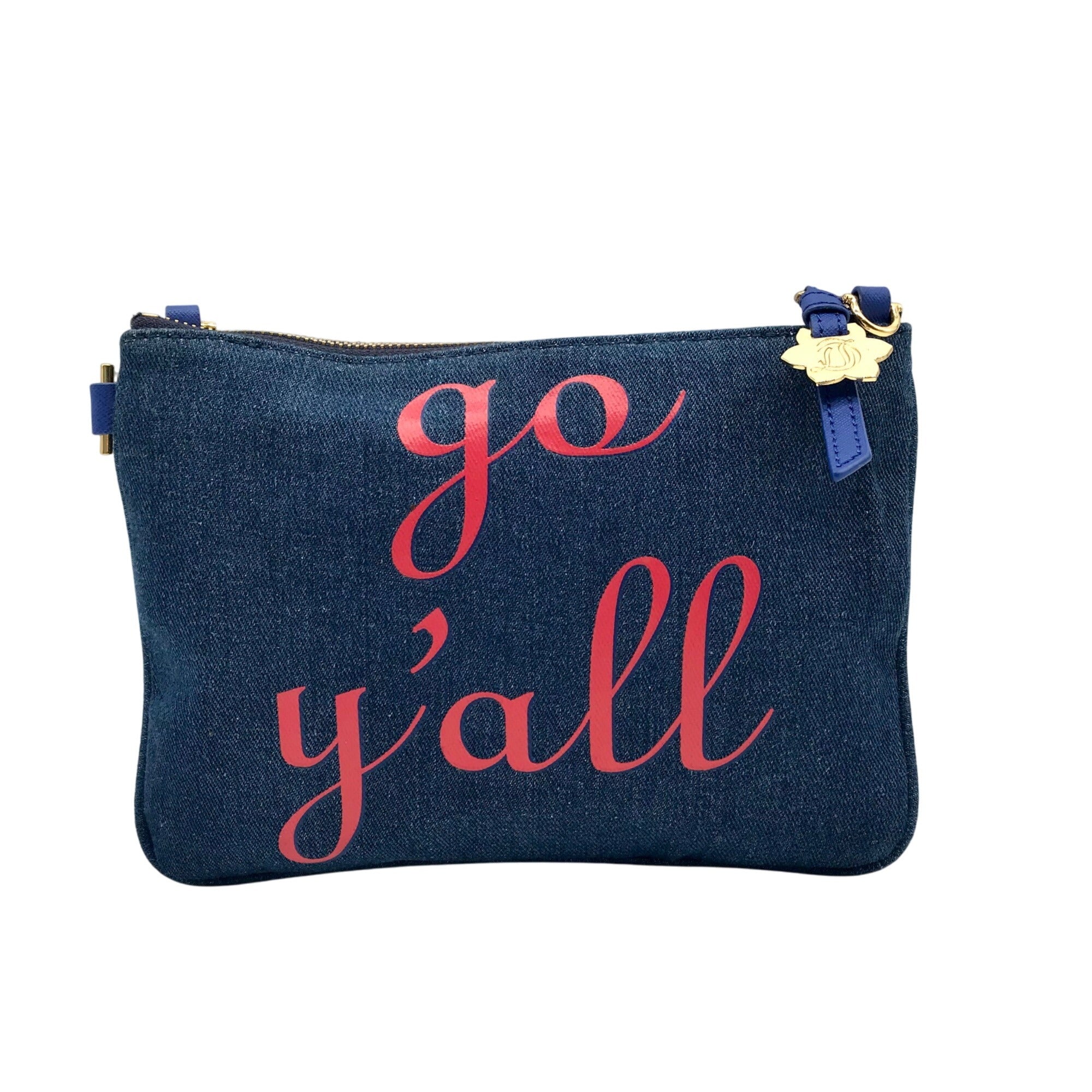 Draper James Red &amp; Blue Denim 'Go Y'all' Shoulder Bag