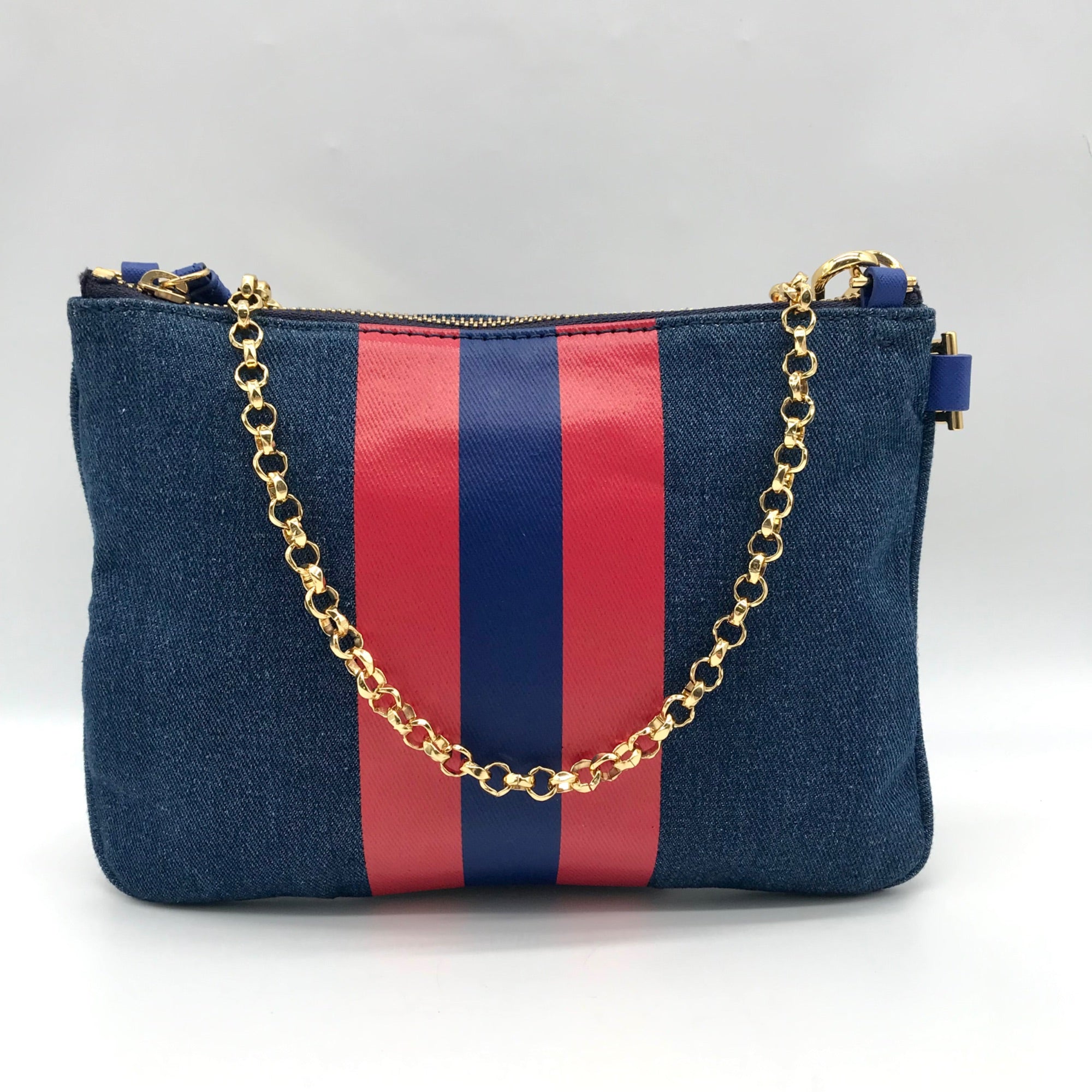 Draper James Red &amp; Blue Denim 'Go Y'all' Shoulder Bag
