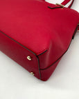 Kate Spade Red Saffiano Leather Cedar Street Maise Convertible Satchel Bag