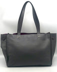 Henri Bendel The Influencer Gray Leather Tote Bag