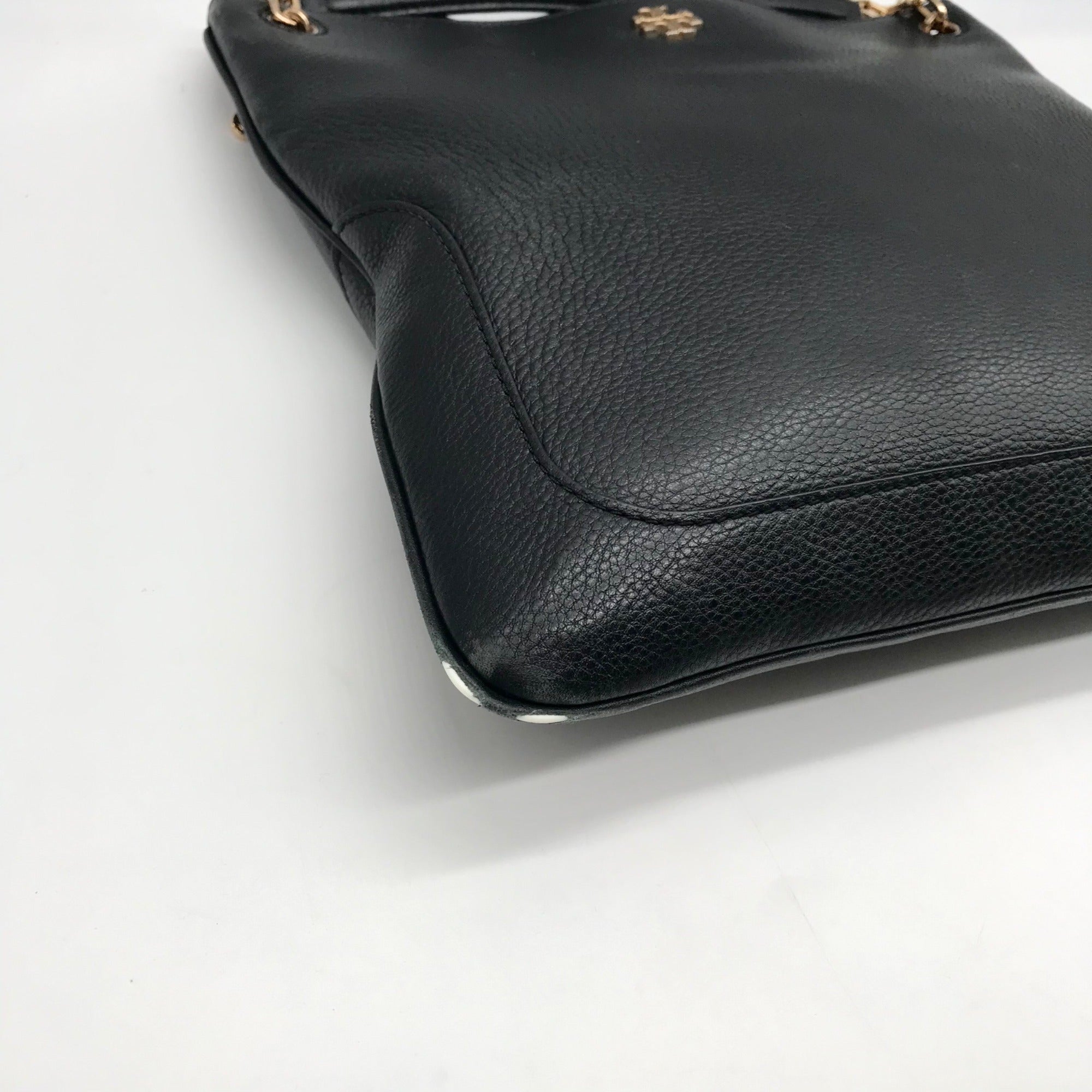Tory Burch Black Leather Marsden Swingpack Crossbody Bag