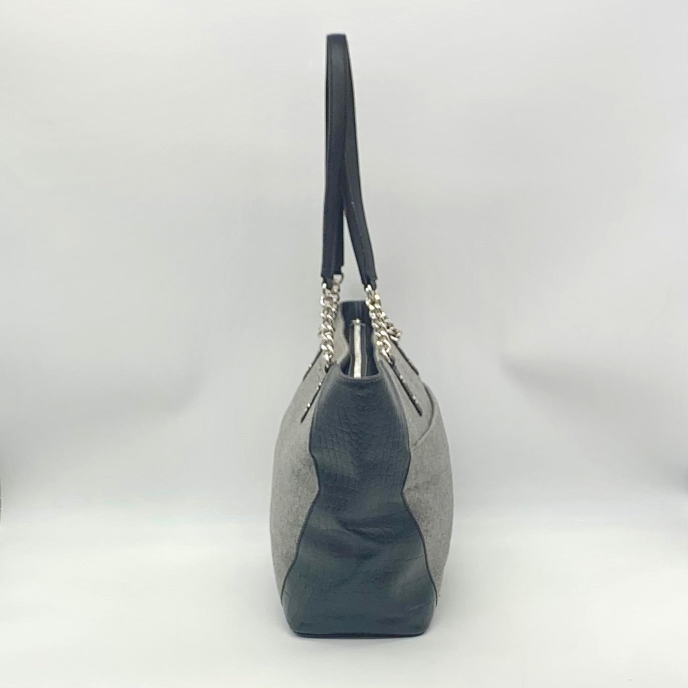 Karl Lagerfeld Black and Grey Paris Nouveau Tote Bag