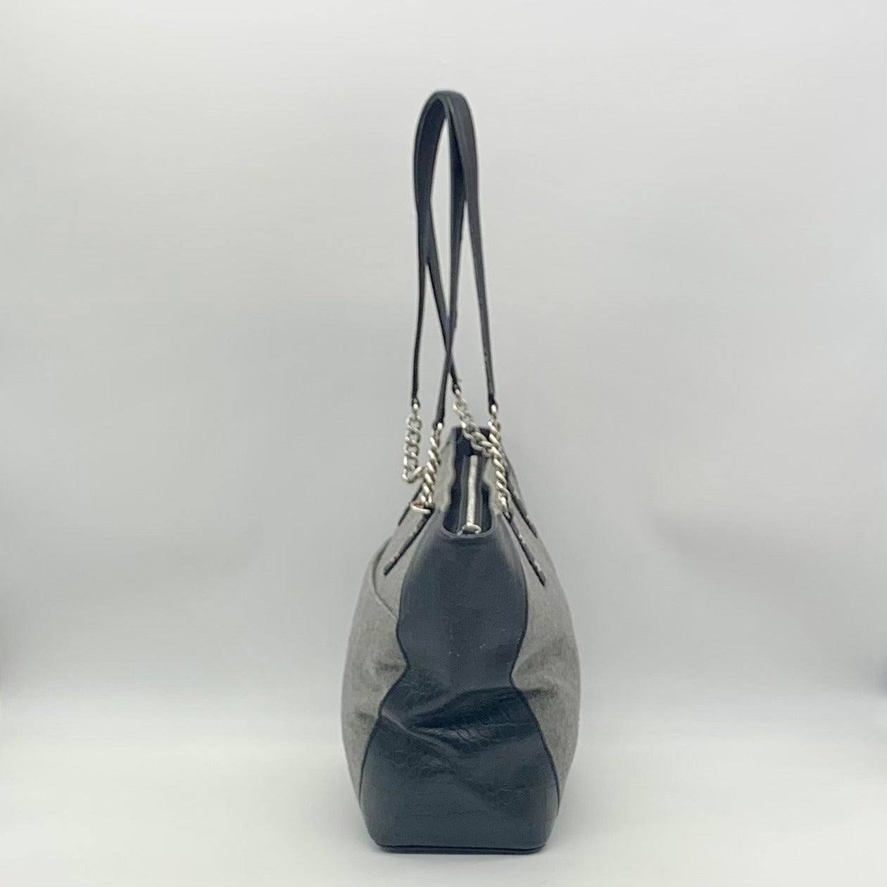 Karl Lagerfeld Black and Grey Paris Nouveau Tote Bag
