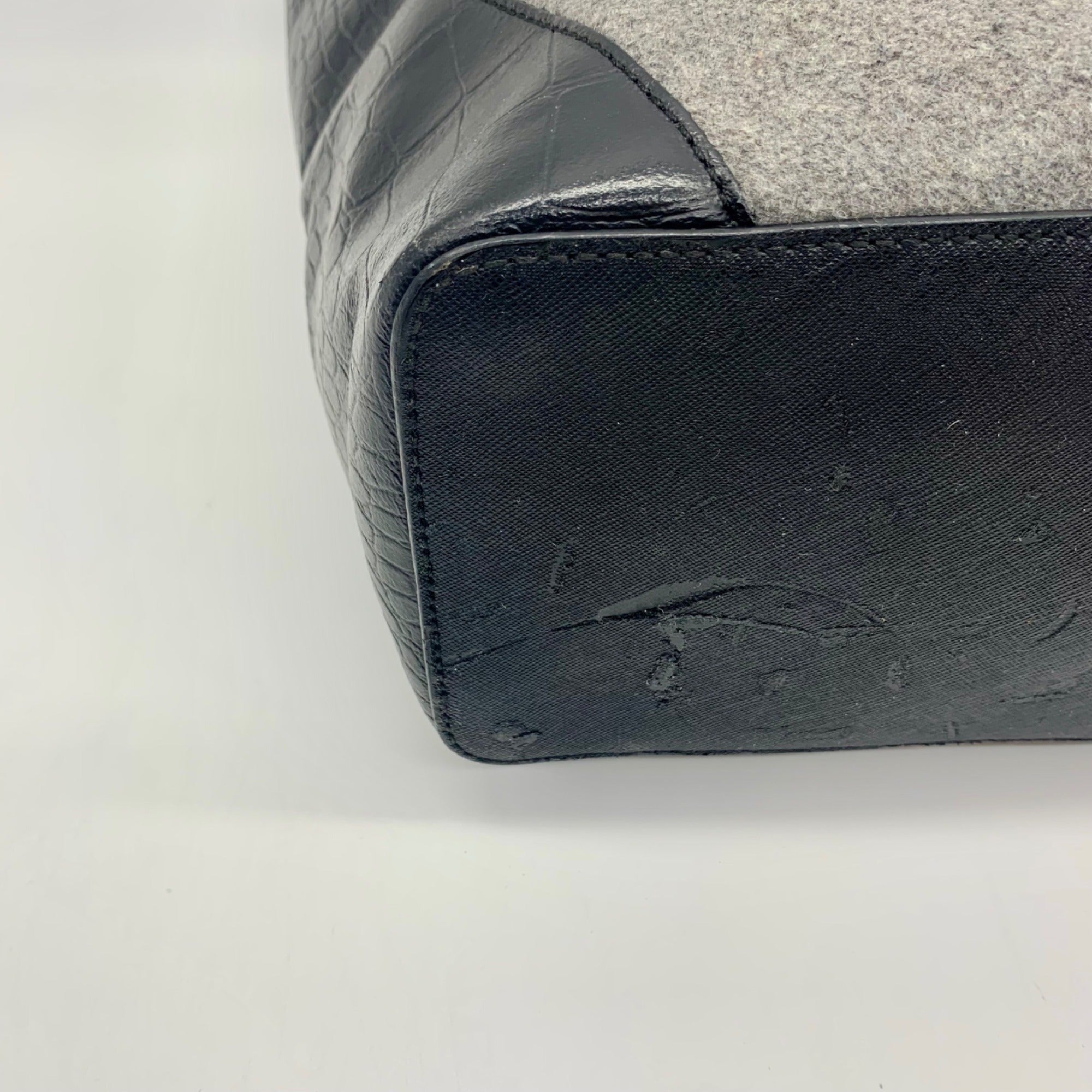 Karl Lagerfeld Black and Grey Paris Nouveau Tote Bag
