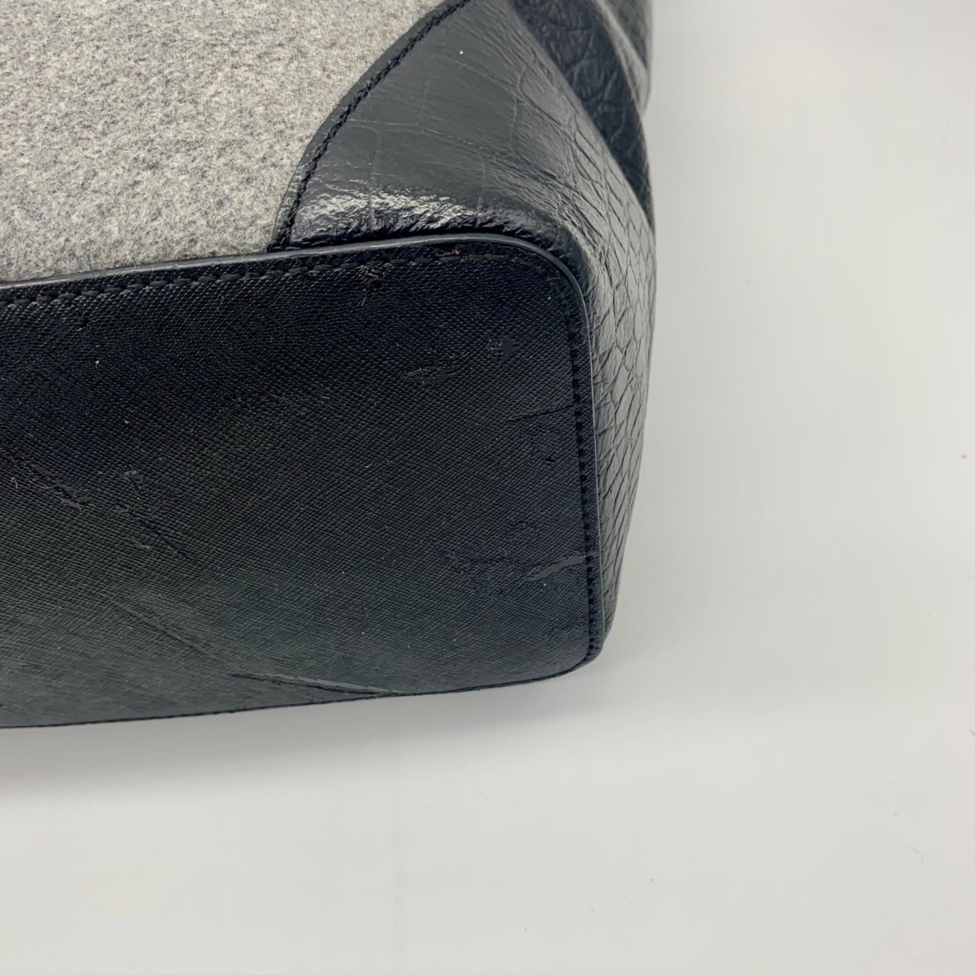 Karl Lagerfeld Black and Grey Paris Nouveau Tote Bag
