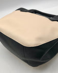 London Fog Black & Cream Colorblock Dome Satchel Bag