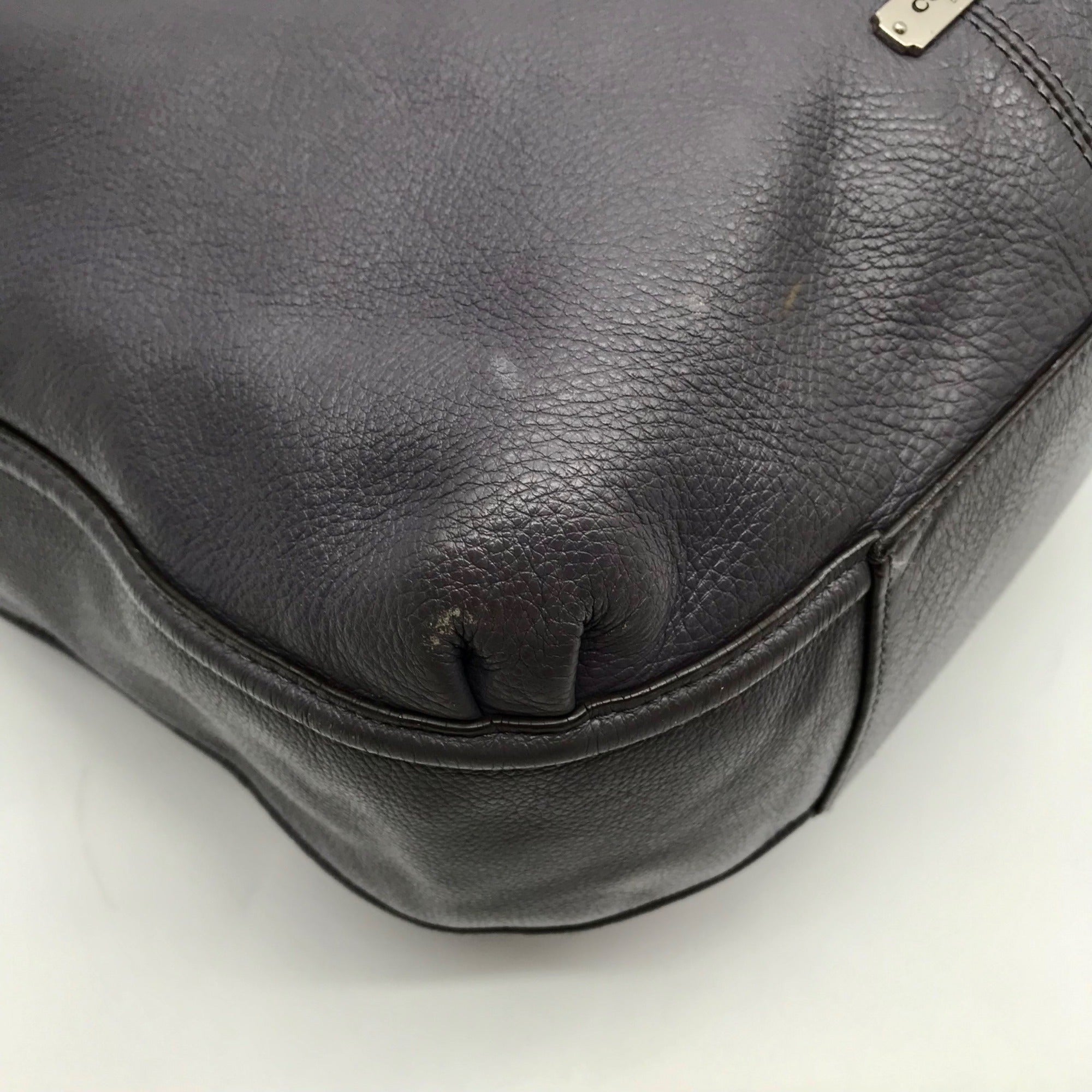 Coach Dark Gray Pebbled Leather Avery Hobo Bag F23309