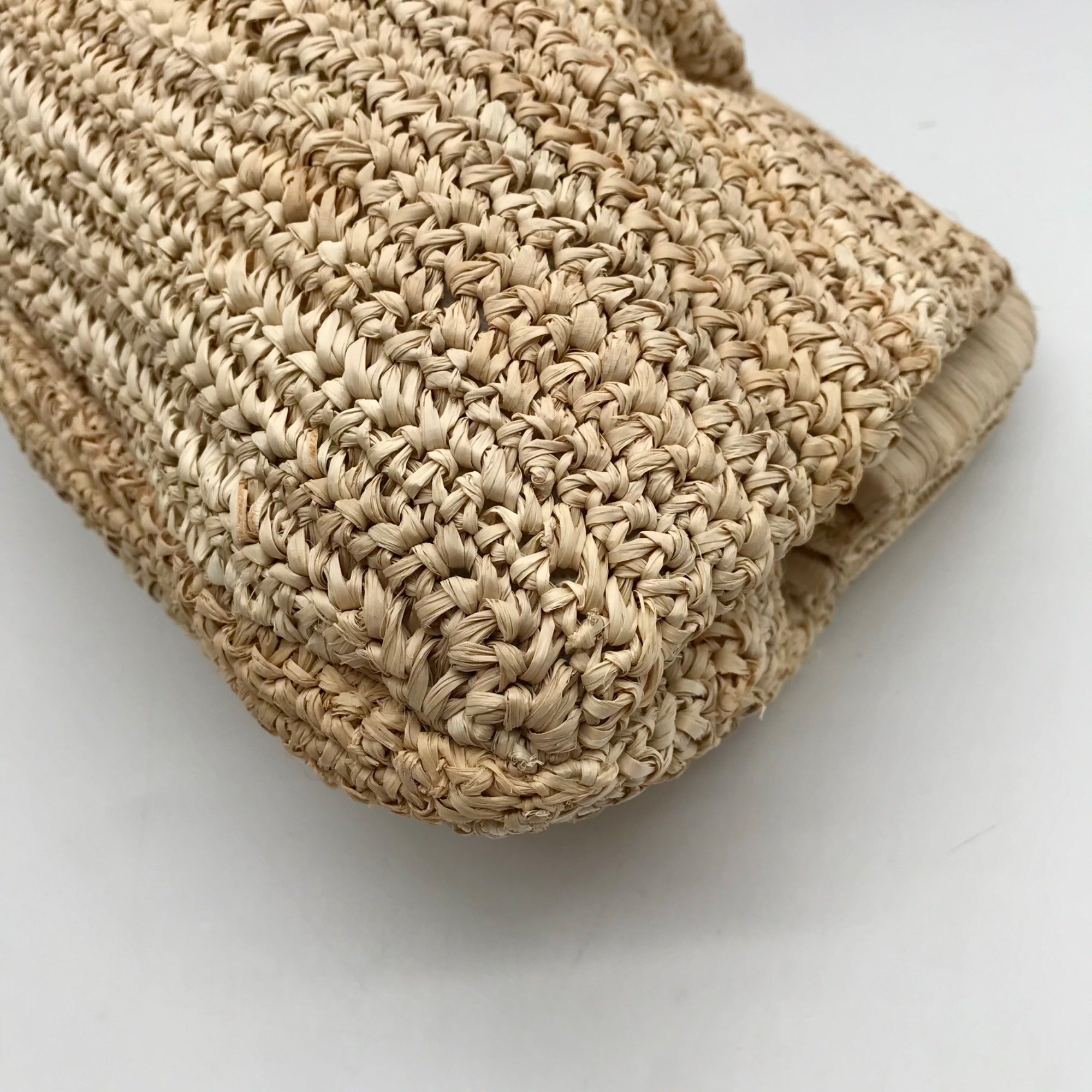 Kayu Khaki Straw Framed Clutch Bag