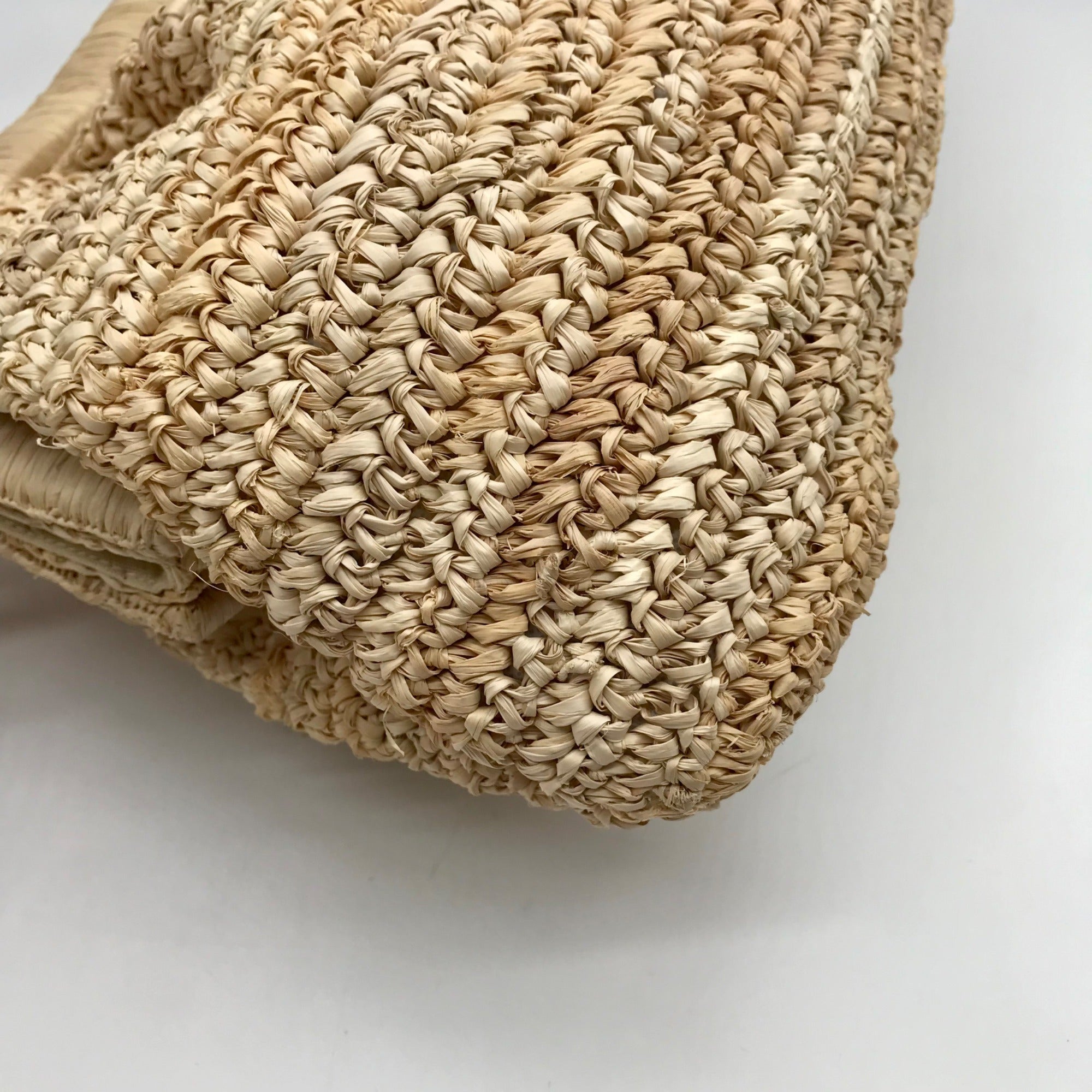 Kayu Khaki Straw Framed Clutch Bag