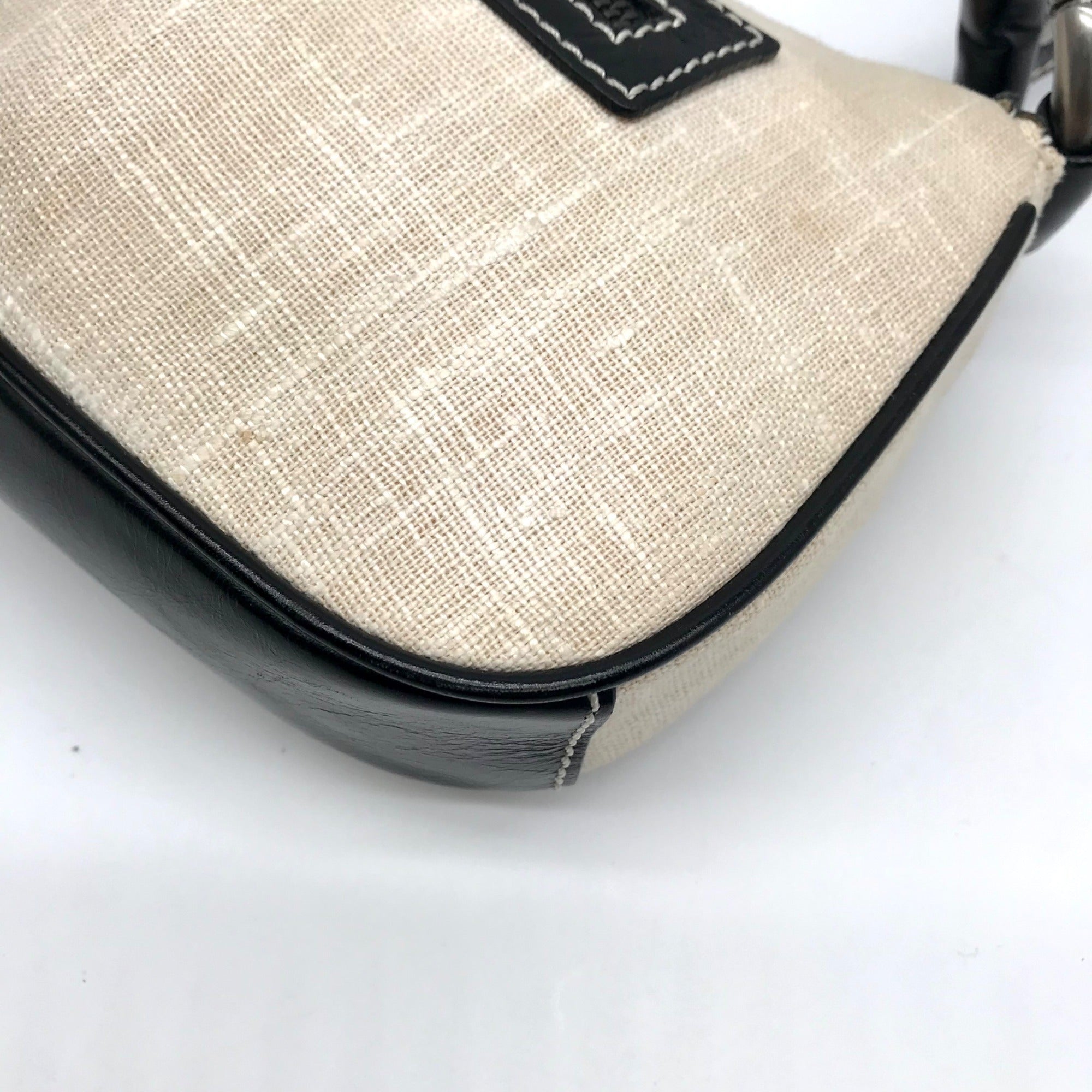 Tommy Bahama Cream &amp; Black Snake Embossed Shoulder Bag