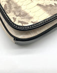 Tommy Bahama Cream & Black Snake Embossed Shoulder Bag