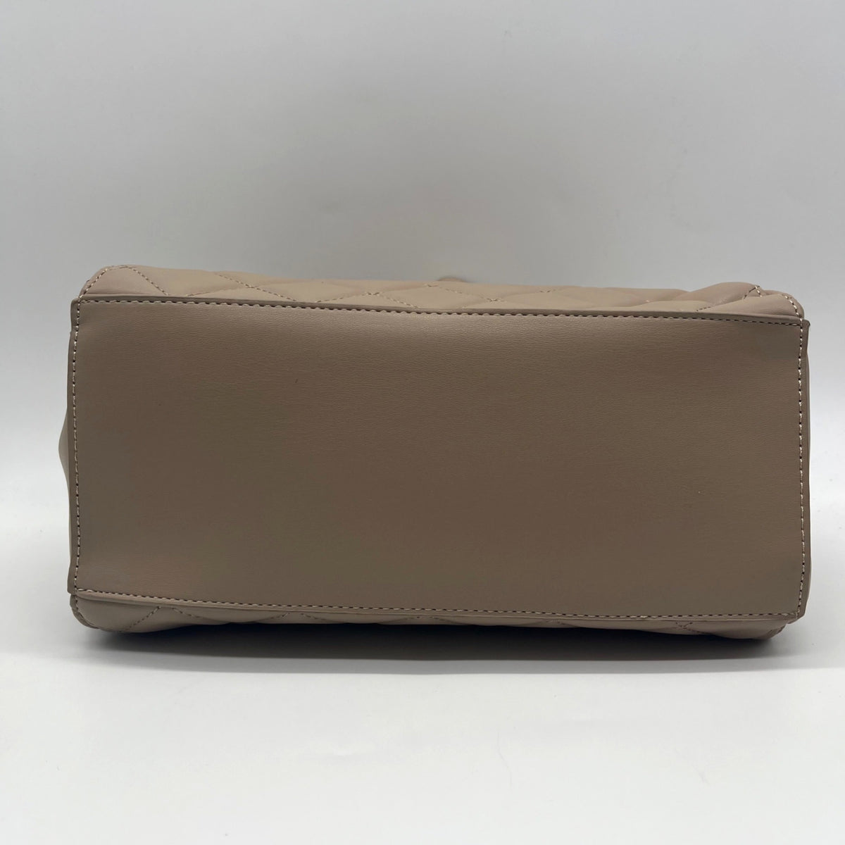 Badgley Mischka Nude Quilted Faux Leather Convertible Handbag