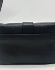 Michael Kors Turnlock Charm Black Pebbled Leather Triple Gusset Crossbody