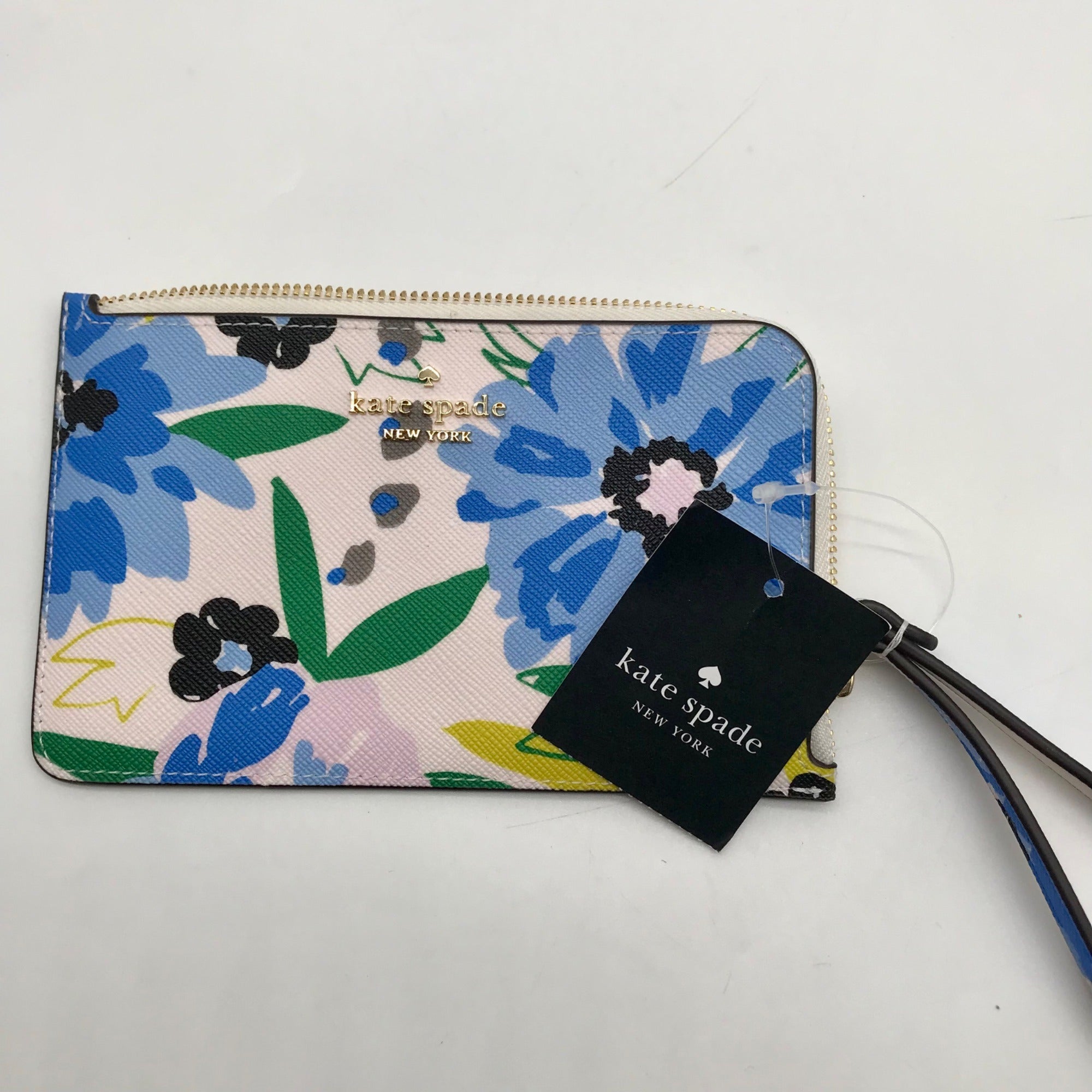 Kate Spade Cream Mult Leather Lucy Festival Floral Painted Wristlet