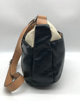 Giani Bernini Beige And Black Colorblock Pebbled Crossbody