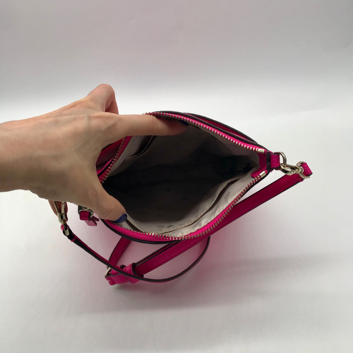 Kate Spade Hot Pink Pebbled Leather Crossbody Bag
