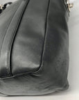 Coach Black Leather Hamptons Shoulder Bag 8E92